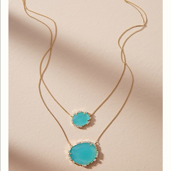 Anthropologi double stone pendant necklace - Picture 9 of 11